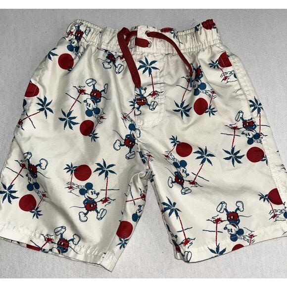 Disney‎ Junk Food Mickey Mouse Swim Shorts Size Small (6/7) Resortwear Swimsuit - Picture 1 of 9